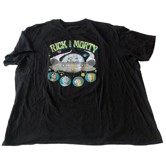 Rick And Morty Black Mens Short Sleeve T-shirt Size 3XL - Picture 1 of 12